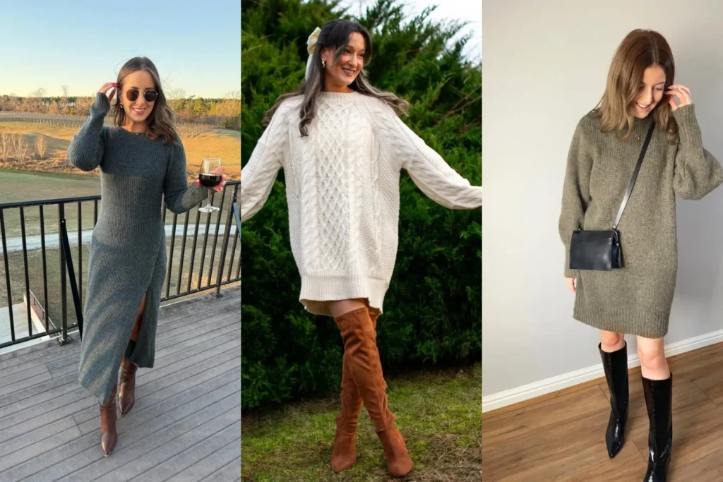 23 Petite Sweater Dress Outfits for Cold Days - Featured